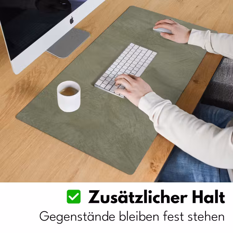Textuur - Betonlook - Achtergrond - Modern - Groen Muismat XXL klein -ysfeer3_duits