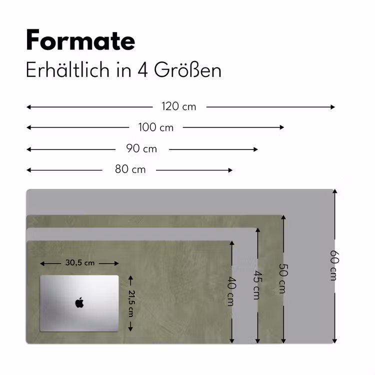 Textuur - Betonlook - Achtergrond - Modern - Groen Muismat XXL klein -ysfeer5_duits