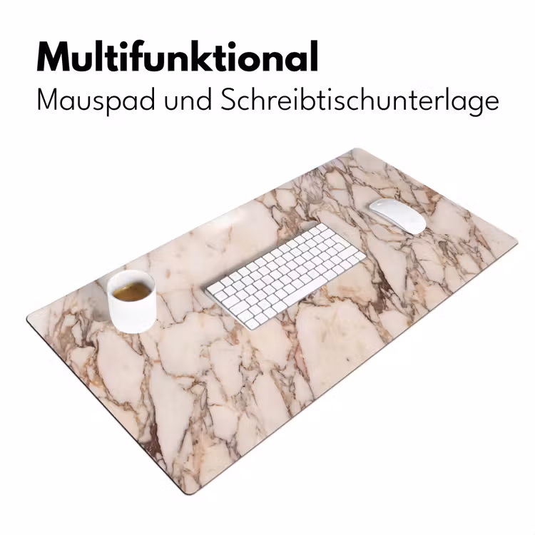 Textuur - Gesteente - Aderen - Abstract - Wit Muismat XXL klein -ysfeer4_duits
