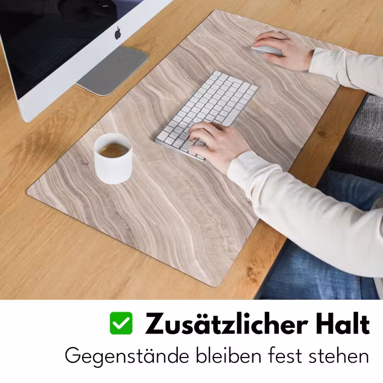 Textuur - Golvend - Abstract - Modern - Beige Muismat XXL klein -ysfeer3_duits
