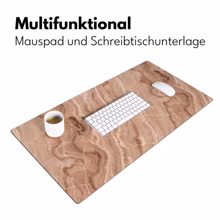 Textuur - Golvend - Abstract - Warm - Bruin Muismat XXL klein -ysfeer4_duits