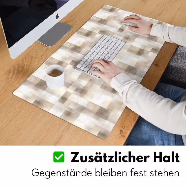 Textuur - Linnen - Beige Muismat XXL klein 681 -ysfeer3_duits