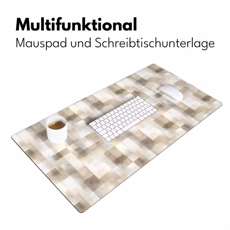 Textuur - Linnen - Beige Muismat XXL klein 681 -ysfeer4_duits