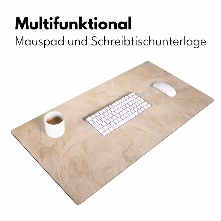 Textuur - Patroon - Abstract - Modern - Beige Muismat XXL klein -ysfeer4_duits