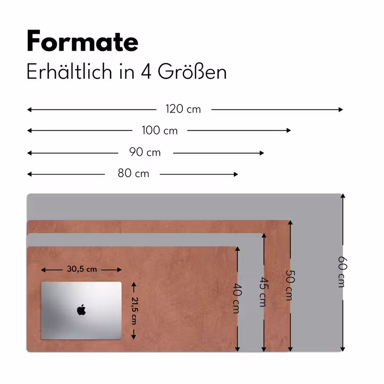 Textuur - Roodbruin - Grof - Modern Muismat XXL klein -ysfeer5_duits