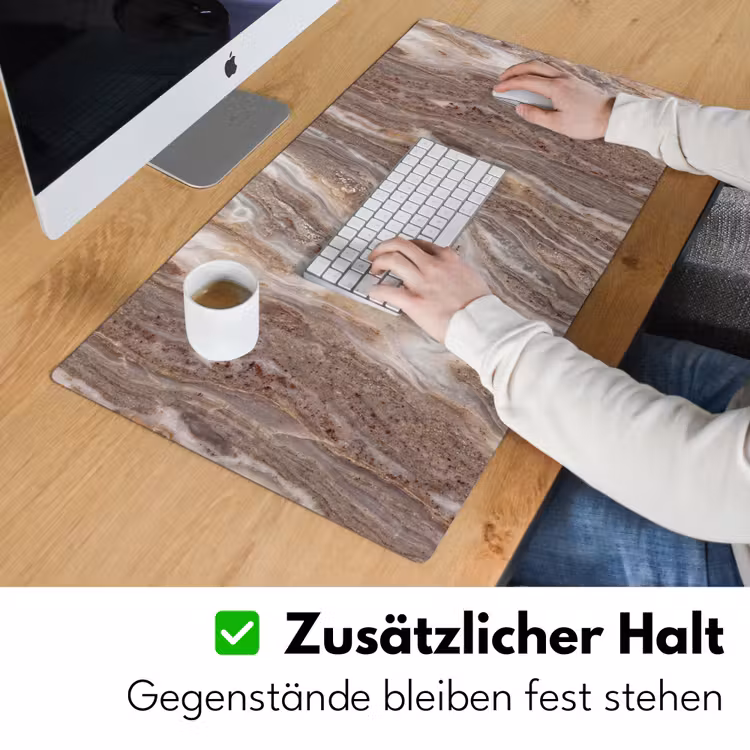 Textuur - Steen - Abstract - Beige Muismat XXL klein -ysfeer3_duits