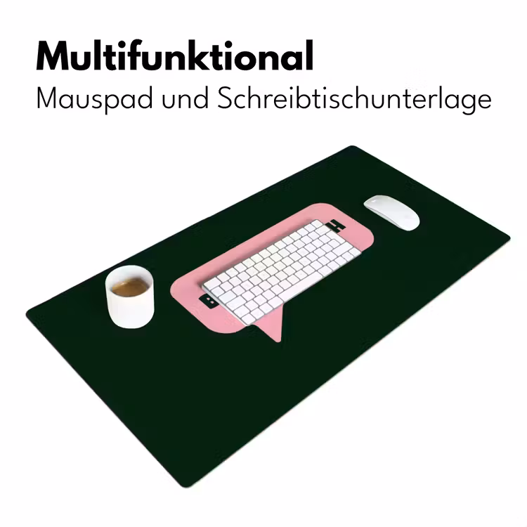 Tekstwolk - BLAH BLAH BLAH - Roze Muismat XXL klein -ysfeer4_duits