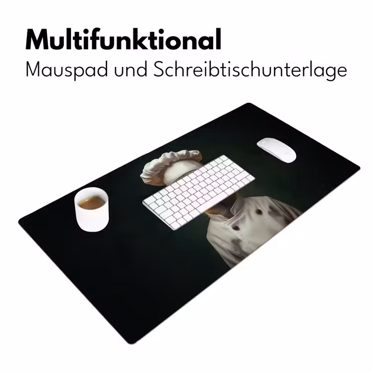 Dier - Kok - Stokstaartje Muismat XXL klein -ysfeer4_duits