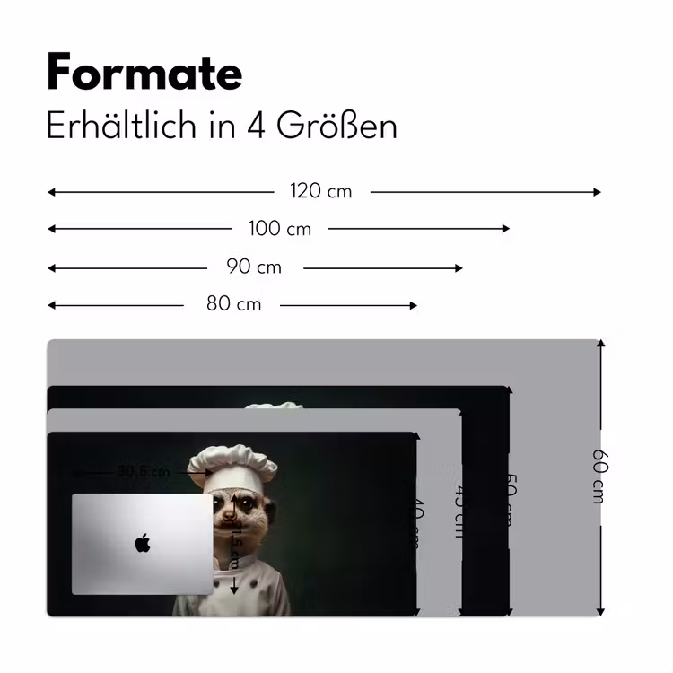 Dier - Kok - Stokstaartje Muismat XXL klein -ysfeer5_duits