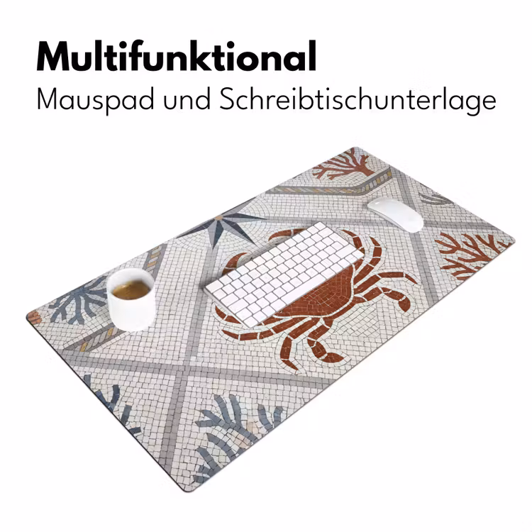 Dier - Mozaïek - Zee - Klassiek - Bruin Muismat XXL klein -ysfeer4_duits
