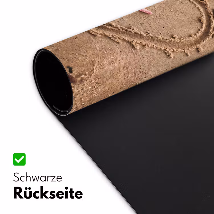 Schreibtischunterlage - Tiere – Herz – Strand – Sand – Rosa - Dieren - Hart - Strand - Zand - Roze Muismat XXL klein