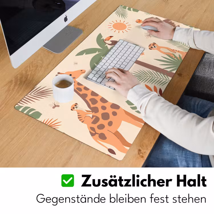 Dieren - Tropisch - Safari - Kleurrijk Muismat XXL klein -ysfeer3_duits
