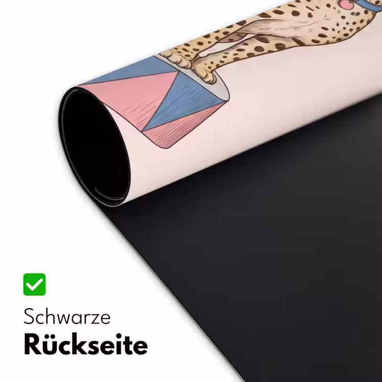 Schreibtischunterlage - Tiere – Zirkus – Illustration – Vintage – Rosa - Dieren - Circus - Illustratie - Vintage - Roze Muismat XXL klein