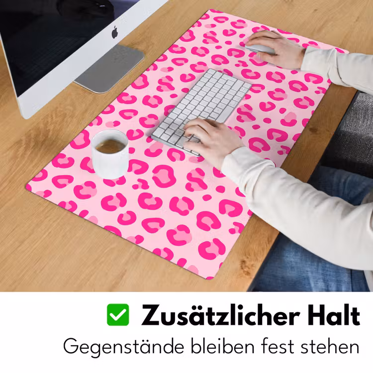Dierenprint - Patroon - Abstract - Modern - Roze Muismat XXL klein -ysfeer3_duits