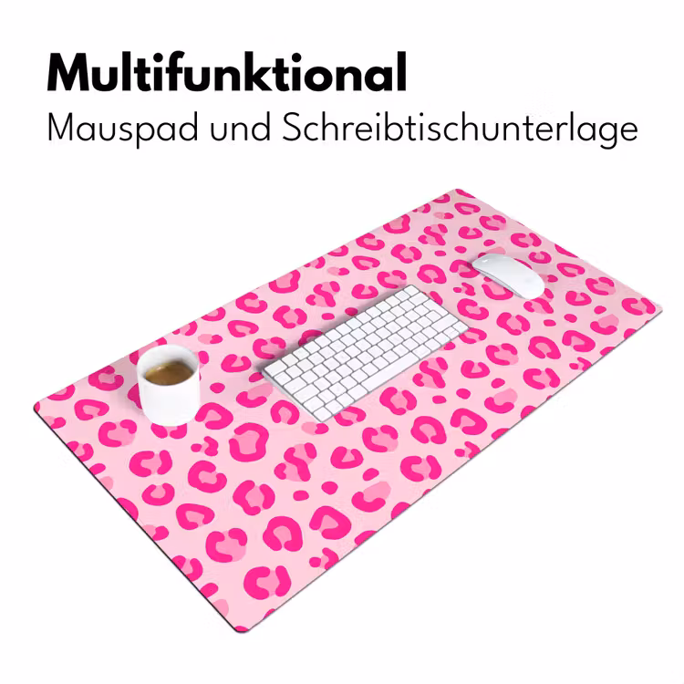Dierenprint - Patroon - Abstract - Modern - Roze Muismat XXL klein -ysfeer4_duits