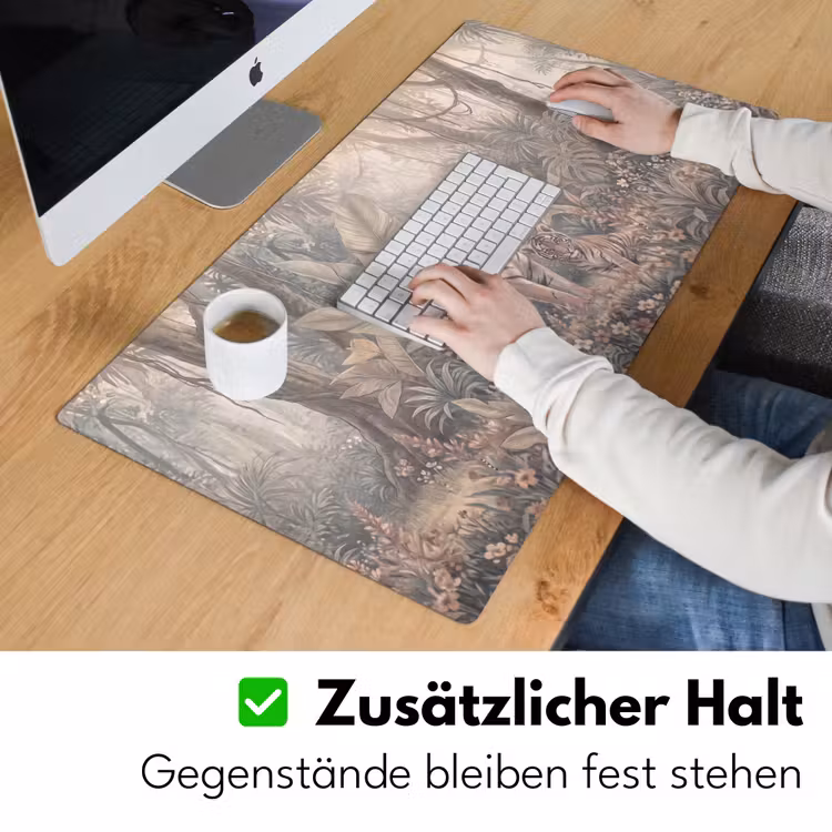 Tijger - Welp - Jungle - Illustratie - Dieren Muismat XXL klein -ysfeer3_duits