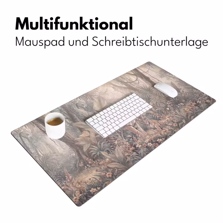 Tijger - Welp - Jungle - Illustratie - Dieren Muismat XXL klein -ysfeer4_duits
