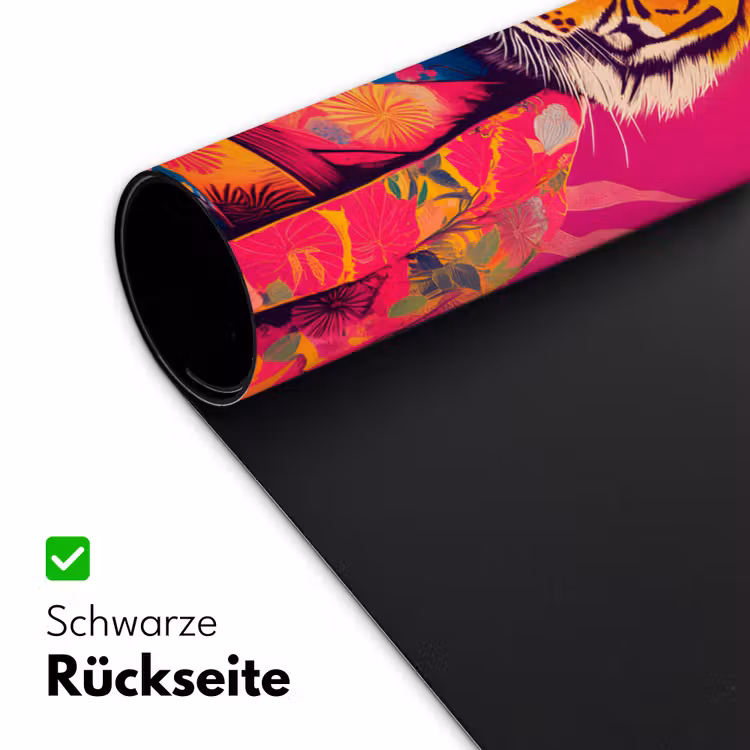 Tijger - Kimono - Planten - Roze Muismat XXL klein -ysfeer2_duits