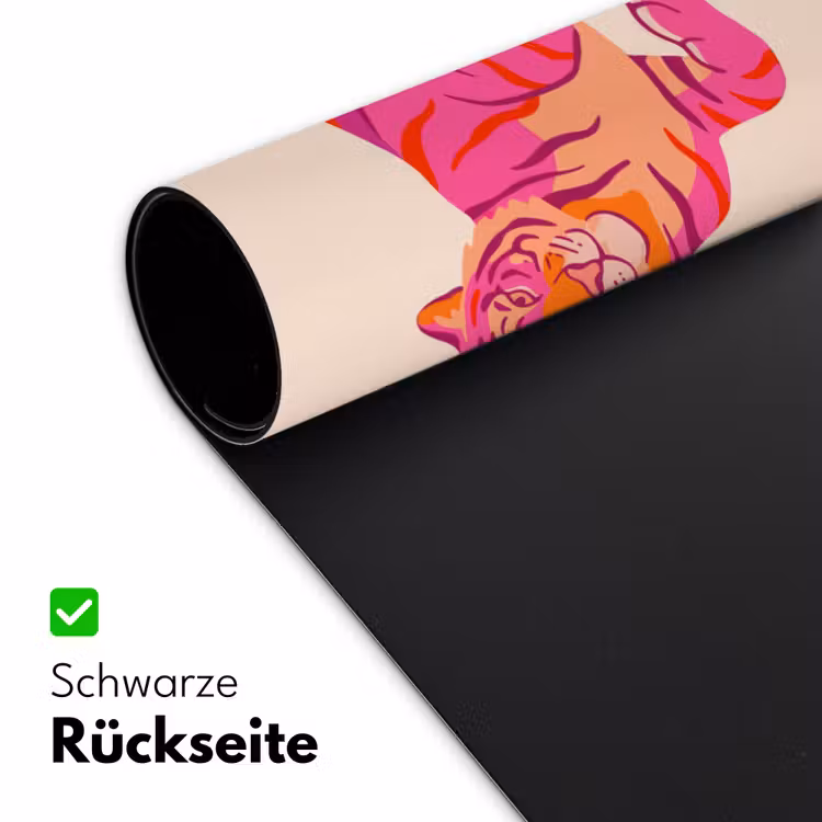 Tijger - Roze - Oranje Muismat XXL klein -ysfeer2_duits