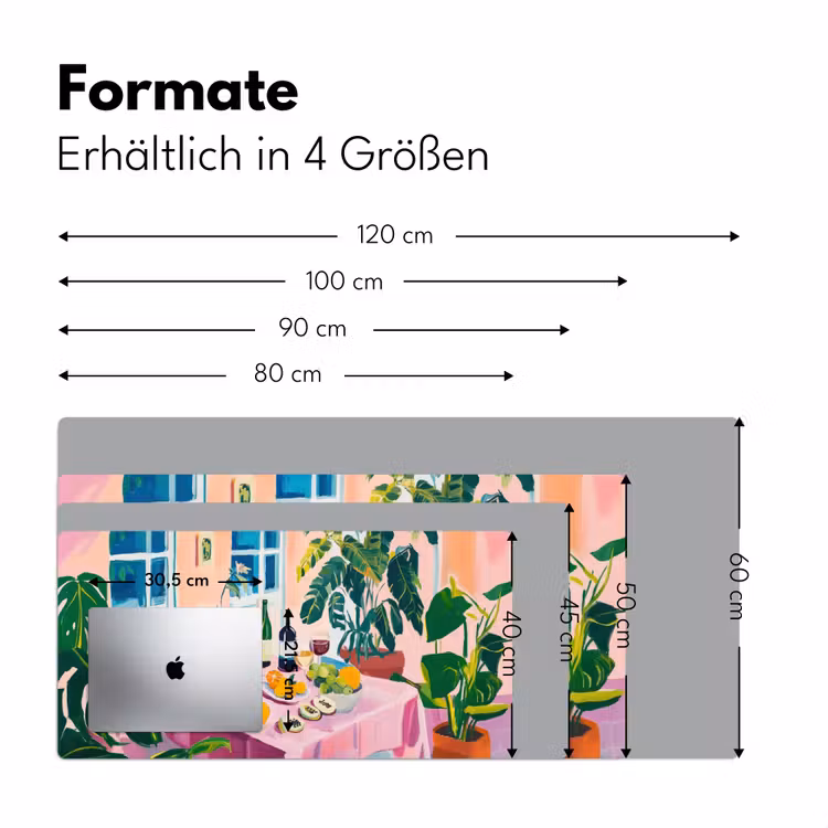 Tafel - Wijn - Fruit Muismat XXL klein -ysfeer5_duits