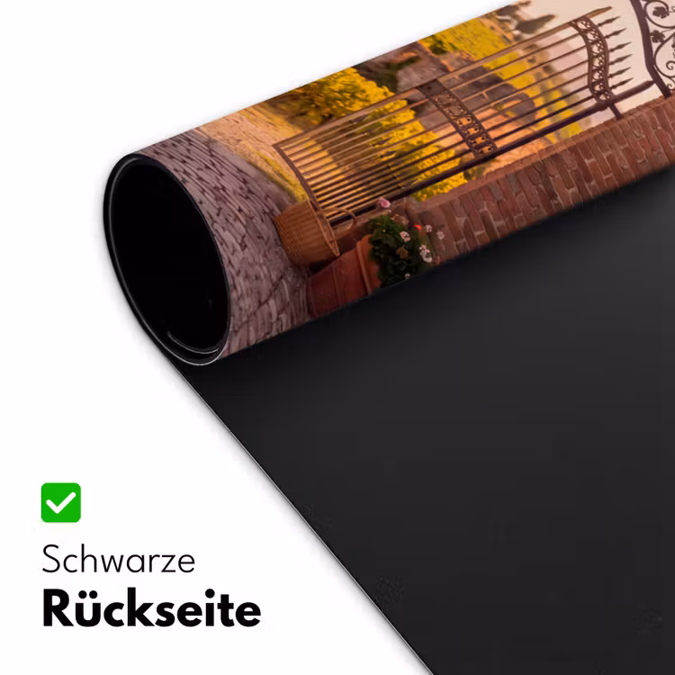 Schreibtischunterlage - Tor – Landschaft – Land – Sonnenlicht – Warm - Poort - Landschap - Platteland - Zonlicht - Warm Muismat XXL klein