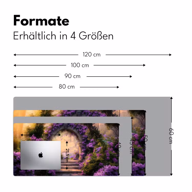 Poort - Paars - Bloemen Muismat XXL klein -ysfeer5_duits