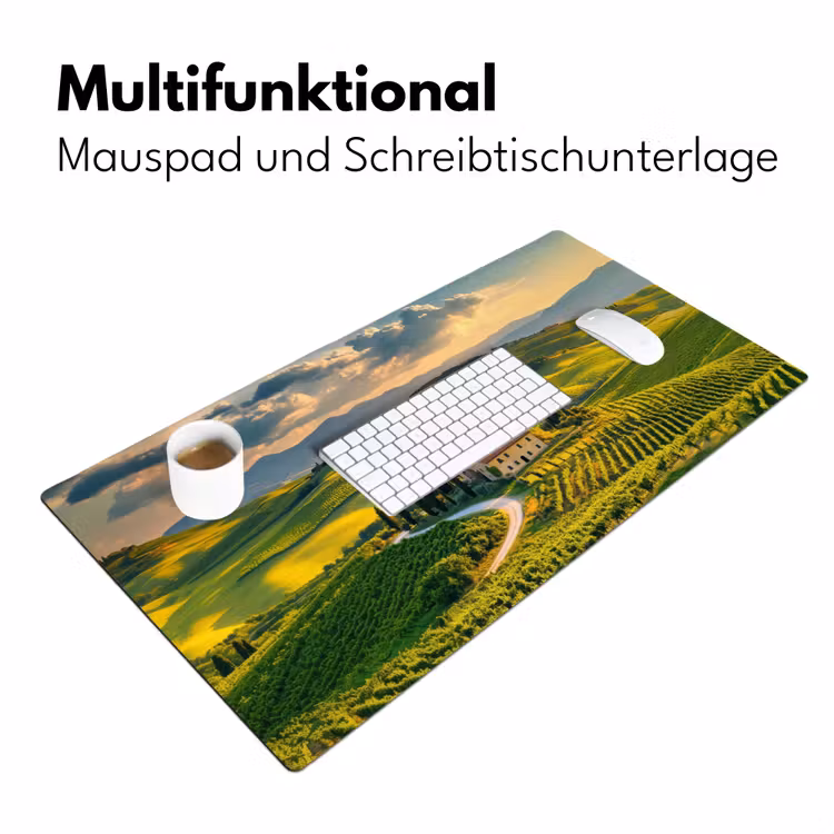Toscane - Landschap - Wijngaarden Muismat XXL klein -ysfeer4_duits
