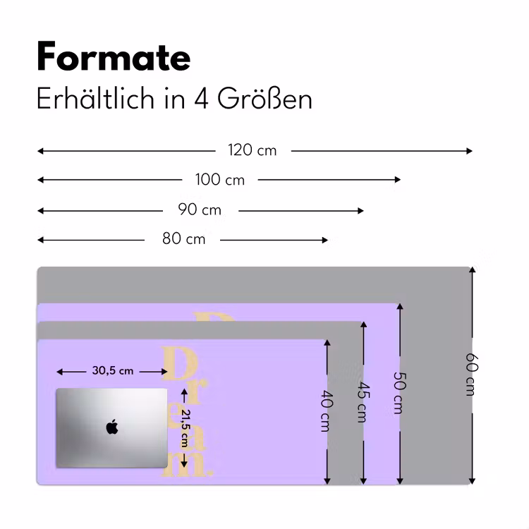 Dream - Paars - Typografisch Muismat XXL klein -ysfeer5_duits