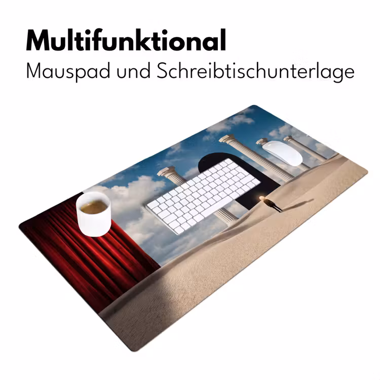 Schreibtischunterlage - Traum – Wüste – Auge - Droom - Woestijn - Oog Muismat XXL klein