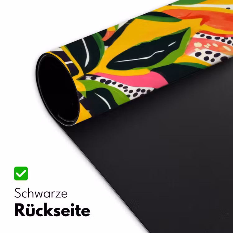 Tropisch - Bladeren - Zwart - wit Muismat XXL klein -ysfeer2_duits