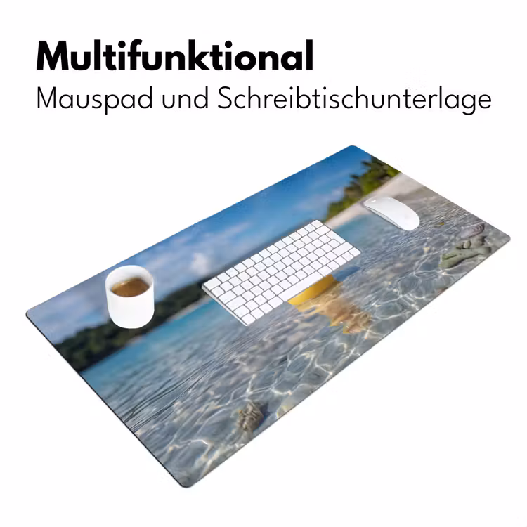 Tropisch - Badeend - geel Muismat XXL klein -ysfeer4_duits