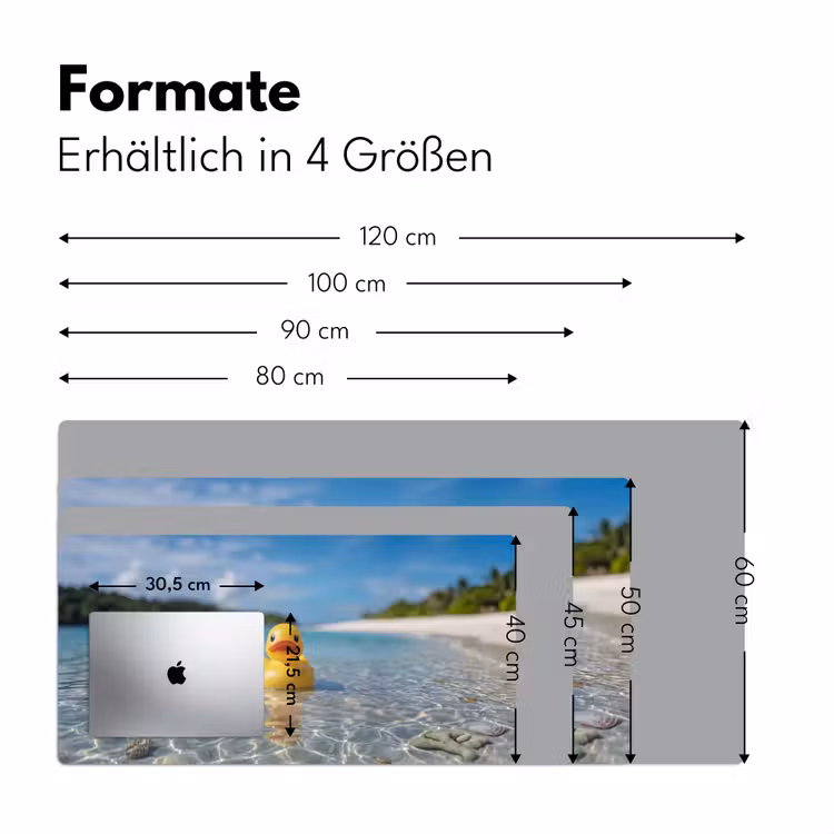 Tropisch - Badeend - geel Muismat XXL klein -ysfeer5_duits