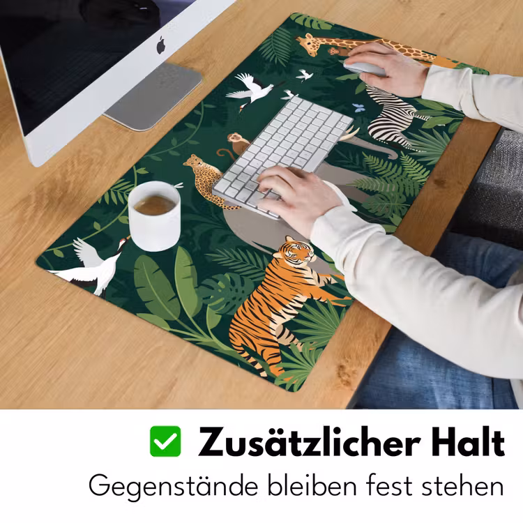 Tropisch - Jungle - Groen Muismat XXL klein -ysfeer3_duits