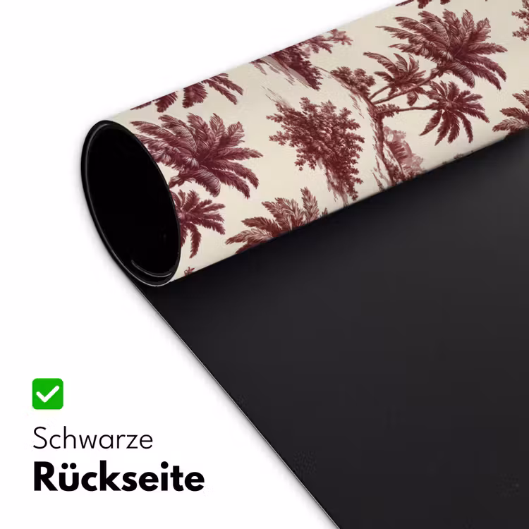 Tropisch - Geometrisch - Bordeauxrood Muismat XXL klein 681 -ysfeer2_duits