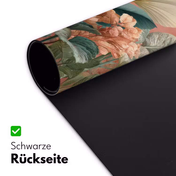 Tropische bladeren - Bloemen - Roze - groen Muismat XXL klein -ysfeer2_duits