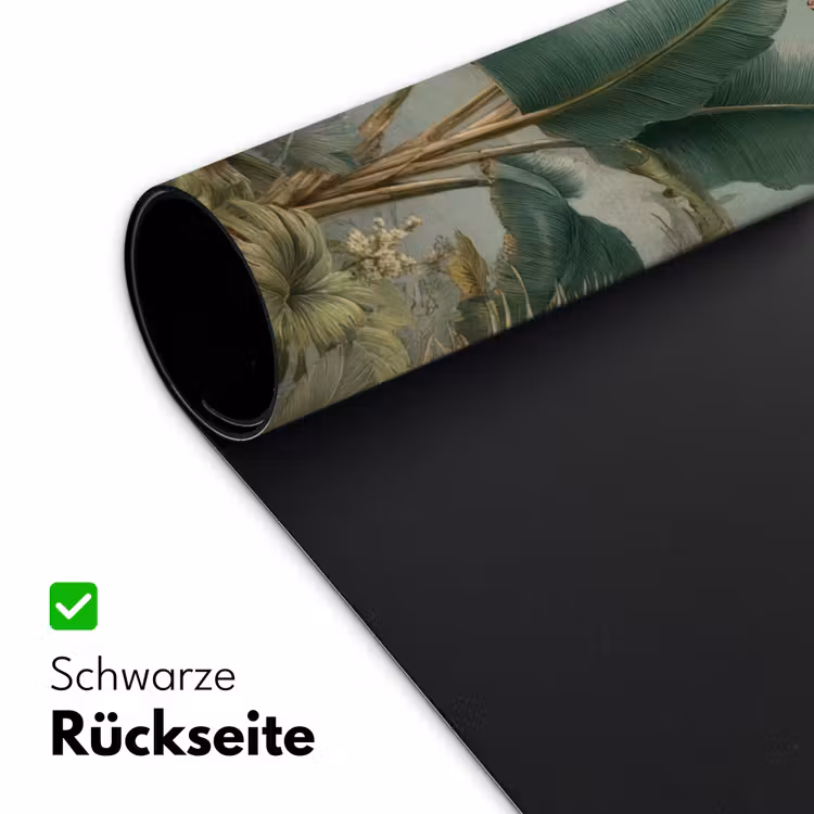 Tropisch bladerdek - Vlinders - groen - Bruin Muismat XXL klein -ysfeer2_duits