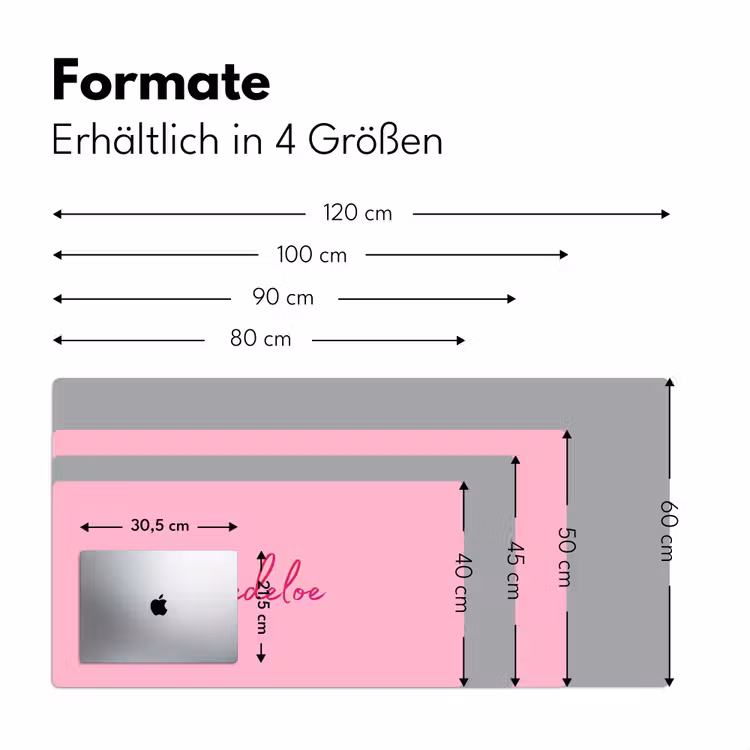 Toedeloe - Roze - Minimalistisch Muismat XXL klein -ysfeer5_duits