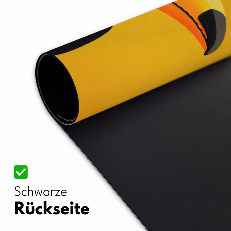 Toekan - Minimalistisch - Snavel - Oranje Muismat XXL klein -ysfeer2_duits