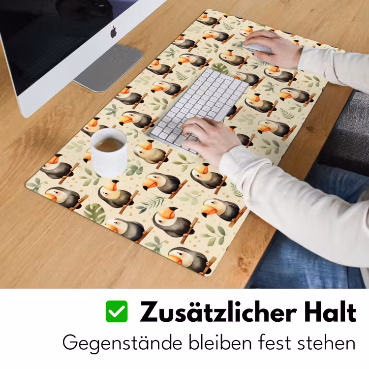 Toekans - Exotisch - Kleurrijk Muismat XXL klein 681 -ysfeer3_duits