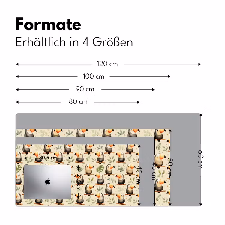 Toekans - Exotisch - Kleurrijk Muismat XXL klein 681 -ysfeer5_duits