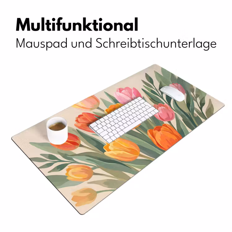 Tulpen - Abstract - Kleurrijk Muismat XXL klein -ysfeer4_duits