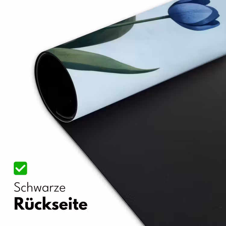 Tulpen - Blauw - Bladeren Muismat XXL klein -ysfeer2_duits