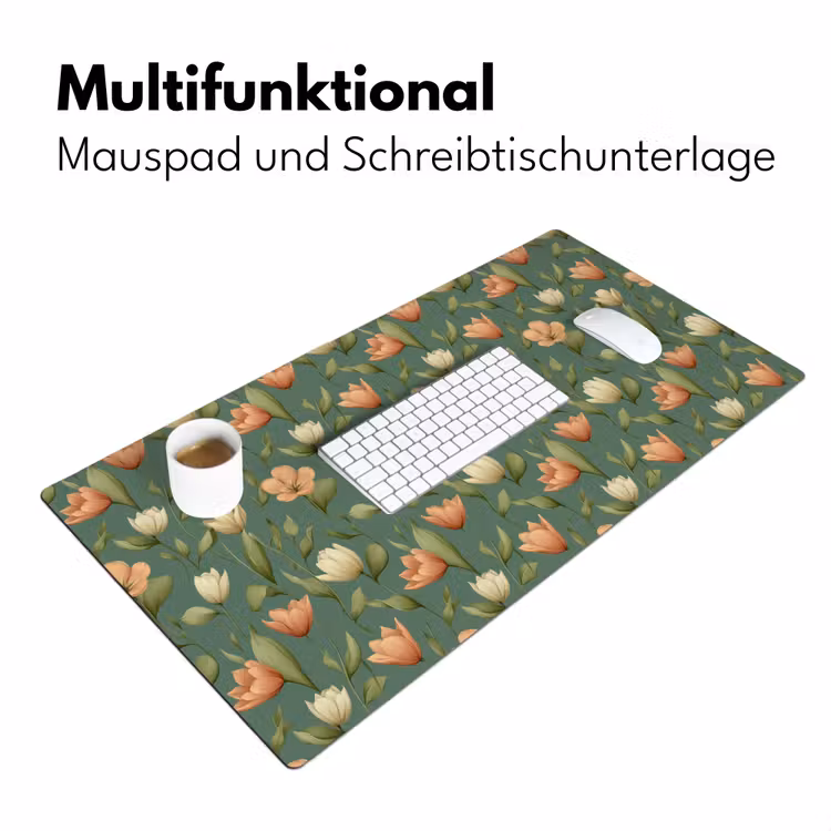 Tulpen - Botanisch - Groen Muismat XXL klein 681 -ysfeer4_duits