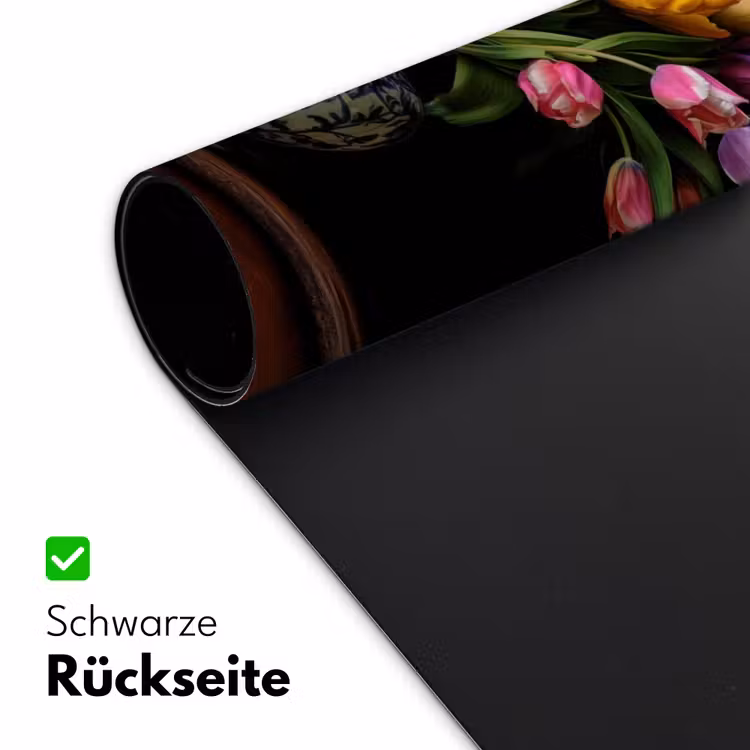 Tulpen - Kleuren - Hout - Vaas Muismat XXL klein -ysfeer2_duits