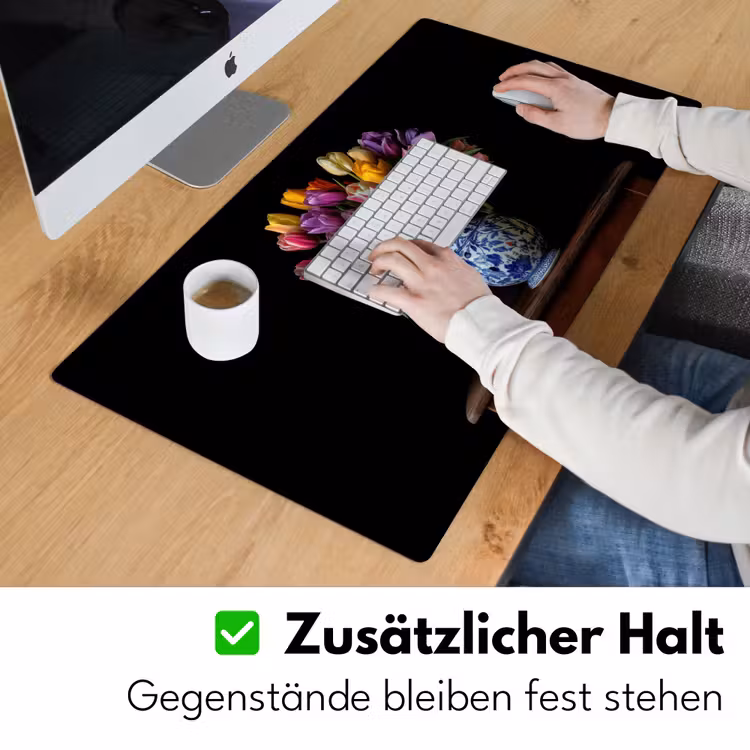 Tulpen - Kleuren - Hout - Vaas Muismat XXL klein -ysfeer3_duits