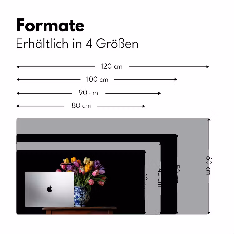 Tulpen - Kleuren - Hout - Vaas Muismat XXL klein -ysfeer5_duits