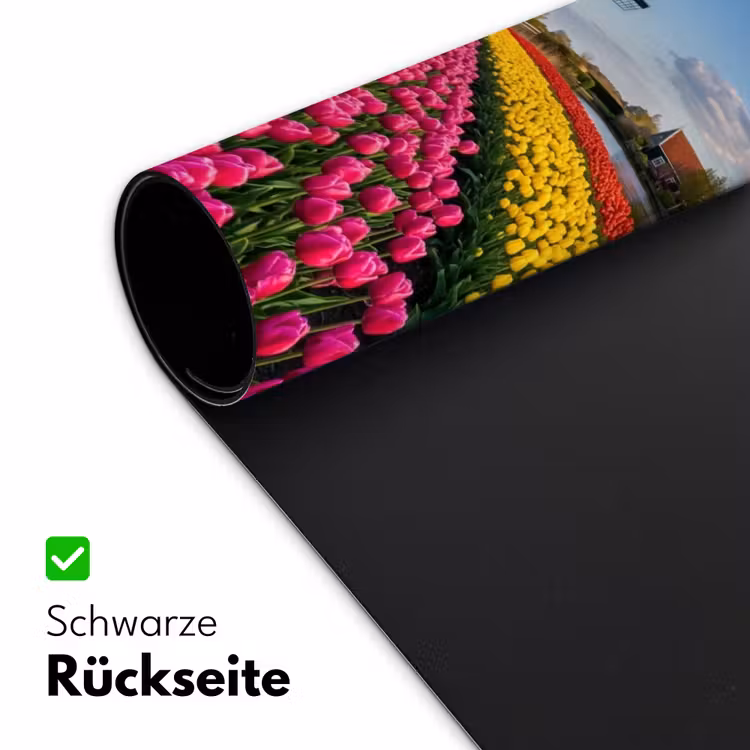 Tulpen - Holland - Molen - Kleurrijk Muismat XXL klein -ysfeer2_duits