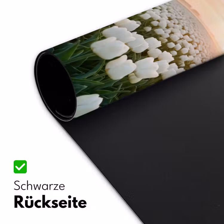 Tulpen - Landschap - Wit Muismat XXL klein -ysfeer2_duits