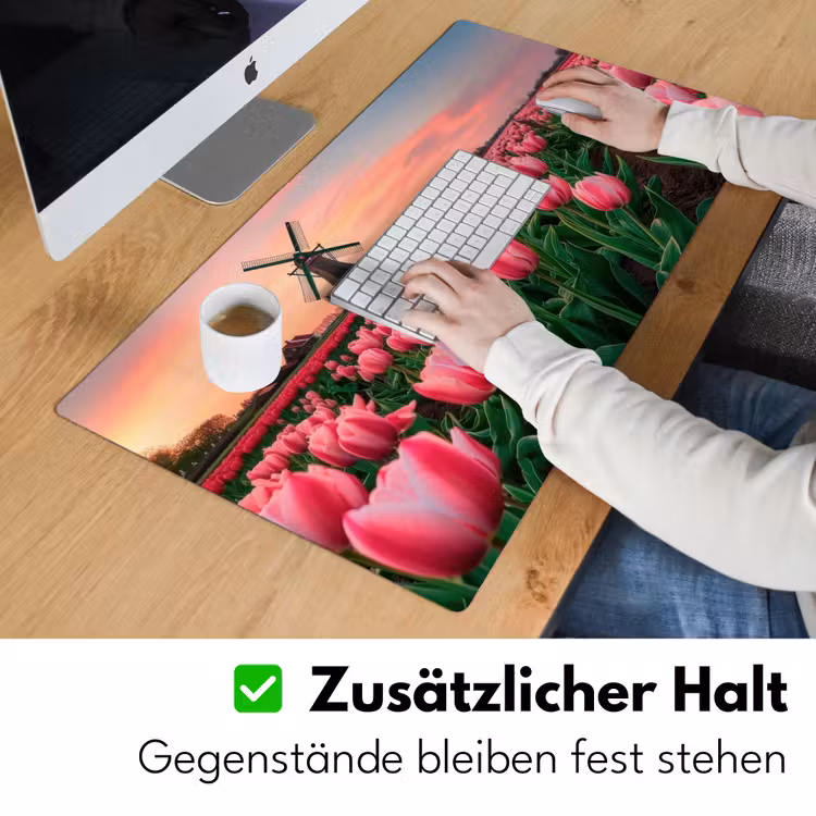 Tulpen - Molen - Nederland Muismat XXL klein -ysfeer3_duits