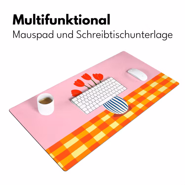 Tulpen - Roze - Vaas Muismat XXL klein -ysfeer4_duits